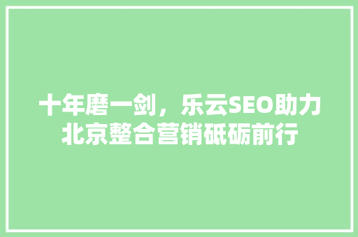 十年磨一剑，乐云SEO助力北京整合营销砥砺前行