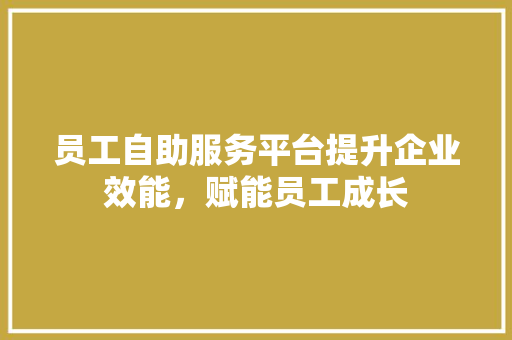 员工自助服务平台提升企业效能，赋能员工成长 WordPress教程
