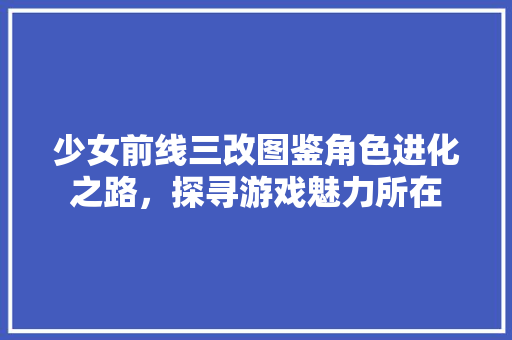 少女前线三改图鉴角色进化之路，探寻游戏魅力所在 Web前端