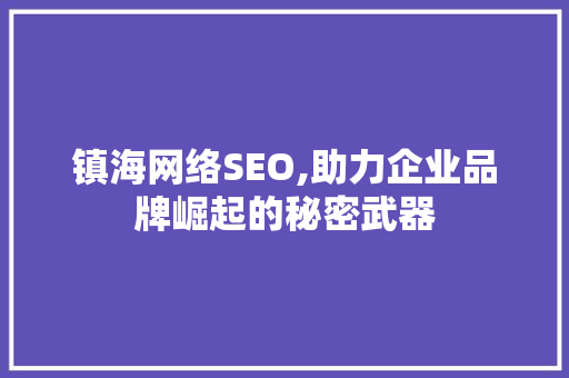 镇海网络SEO,助力企业品牌崛起的秘密武器